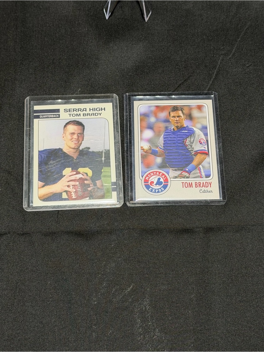 Tom Brady Custom Sports Trading Cards - Blue & White